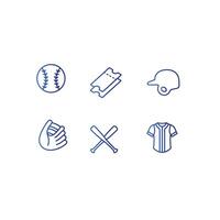 base-ball icône ensemble , sport icône vecteur