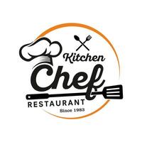 chef logo conception illustration, restaurant symbole vecteur