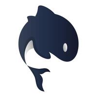 moderne orque baleine logo vecteur