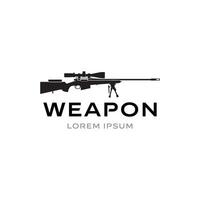 puissant à long canon tireur d'élite fusil logo pour tactique l'image de marque et militaire conception vecteur