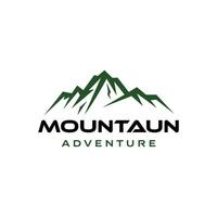 Montagne de pointe paysage logo conception modèle illustration vecteur