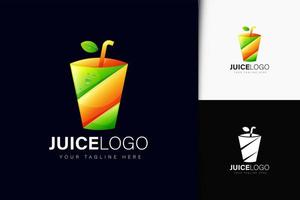 création de logo de jus avec dégradé vecteur