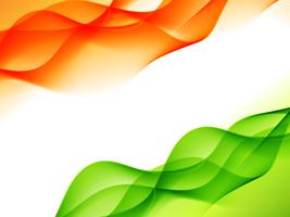 drapeau indien fait en style vague vecteur