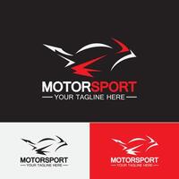 modèle de conception d'illustration vectorielle symbole de logo de sport moto vecteur