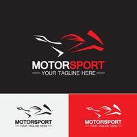 modèle de conception d'illustration vectorielle symbole de logo de sport moto vecteur