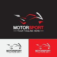 modèle de conception d'illustration vectorielle symbole de logo de sport moto vecteur