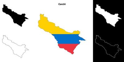 carchi Province contour carte ensemble vecteur