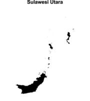 Sulawesi utara contour carte vecteur