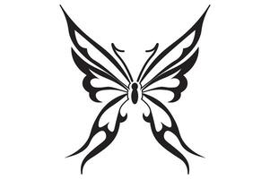 néo tribal tatouage papillon. abstrait ethnique forme dans gothique style. individuel designer élément pour décorer vecteur