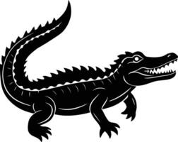 crocodile silhouette illustration conception vecteur