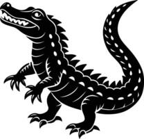 crocodile silhouette illustration conception vecteur