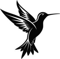 colibri silhouette illustration conception vecteur