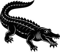 crocodile silhouette illustration conception vecteur