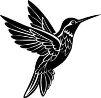 colibri silhouette illustration conception vecteur