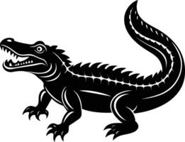 crocodile silhouette illustration conception vecteur