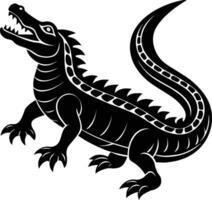 crocodile silhouette illustration conception vecteur