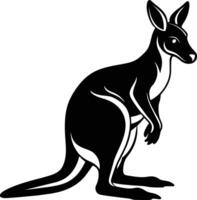 wallaby silhouette illustration conception vecteur