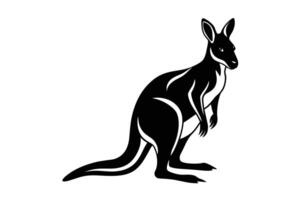 wallaby silhouette illustration conception vecteur