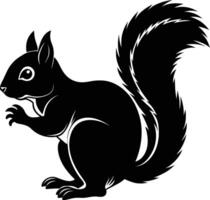écureuil silhouette illustration conception vecteur
