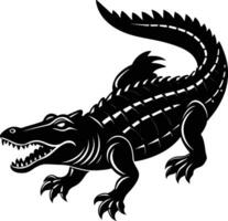 crocodile silhouette illustration conception vecteur