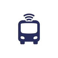 autonome Navette autobus icône, sans conducteur transport pictogramme vecteur
