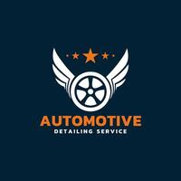 automobile détaillant un service logo conception vecteur