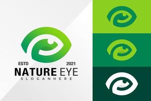 modèle de vecteur de conception de logo nature eye vision