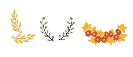 l'automne tomber action de grâces feuilles composition pour décoration vecteur