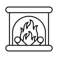 conception d'icône de cheminée vecteur