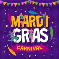 concept de carnaval de mardi gras vecteur