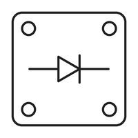 conception d'icône de diode vecteur