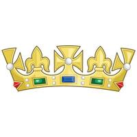 couronne reine Roi la monarchie héraldique vecteur