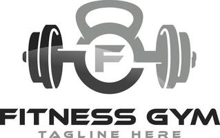 aptitude Gym logo conception avec kettlebell clipart vecteur