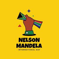 Nelson Mandela international journée conception illustration vecteur