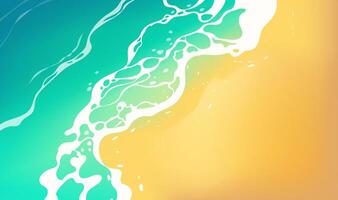 une coloré vague image avec le sable et vagues vecteur