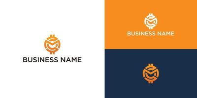 argent logos avec lettre m collection pour entreprises vecteur