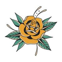 Rose tatouage illustration vecteur