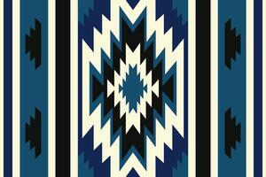 indigo bleu Couleur sud-ouest rayures modèle. sud-ouest géométrique rayures sans couture modèle. ethnique sud-ouest géométrique modèle utilisation pour couvertures, coussin, tapis, tapis, tapisserie, etc. vecteur