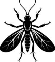 une noir silhouette de une abeille vecteur
