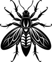 une noir silhouette de une abeille vecteur