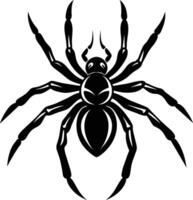 une silhouette de une noir araignée vecteur