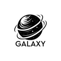 galaxie logo, planète, espace, globe, orbite, astronomie, planète symbole, solaire système, étoile, univers, nébuleuse vecteur