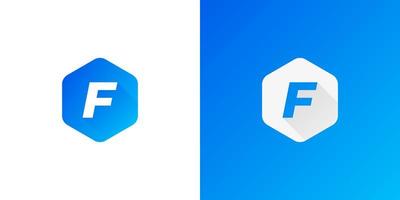 création de logo lettre f. concept de logo lettre f moderne. vecteur