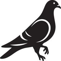 Pigeon oiseau silhouette illustration. vecteur