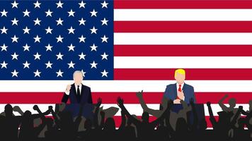 uni États présidentiel élection débat étape vecteur