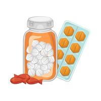 illustration de pilule bouteille vecteur