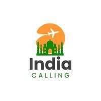 Inde appel logo conception vecteur