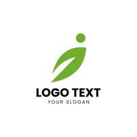 une logo pour une entreprise cette est fabriqué de vert feuilles vecteur