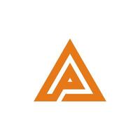 une logo avec un Orange Triangle dans le milieu vecteur