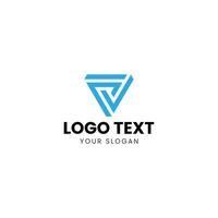 une logo conception pour une entreprise cette les usages le lettre v vecteur